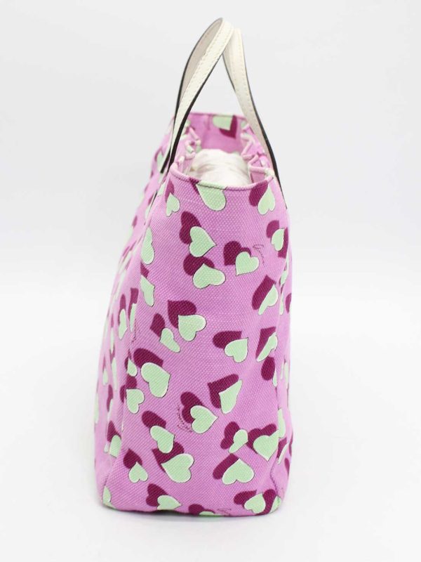 0190 Gucci Baby Heart Hunt Bag All Over Pattern Purple Light Green