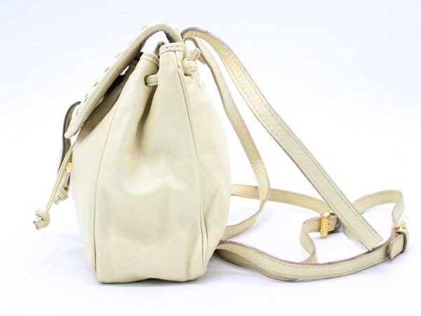 0192 Bottega Veneta Mini Backpack Leathe Cream