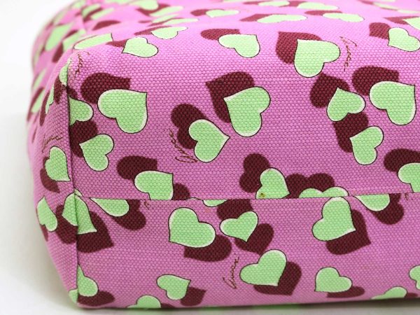 0201 Gucci Baby Heart Hunt Bag All Over Pattern Purple Light Green