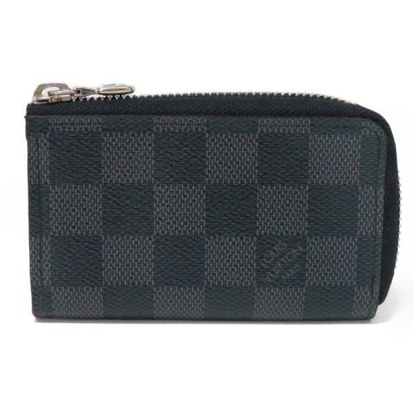 02054h 1 Louis Vuitton Car Key Case Coin Case Leather Black