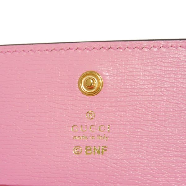 02060h 7 Gucci Bananya Compact Wallet Leather Pink