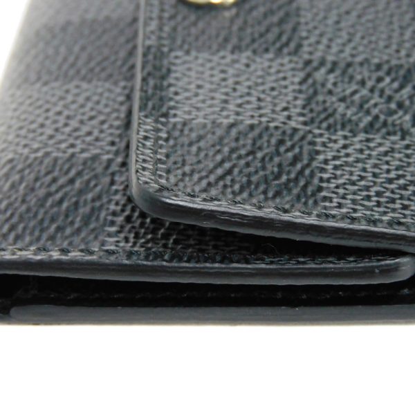 02063h 17 Louis Vuitton Multicle Key Case Leather Black