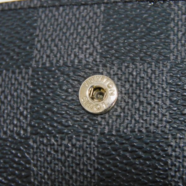 02135h 14 Louis Vuitton Multicle Key Case Leather Black