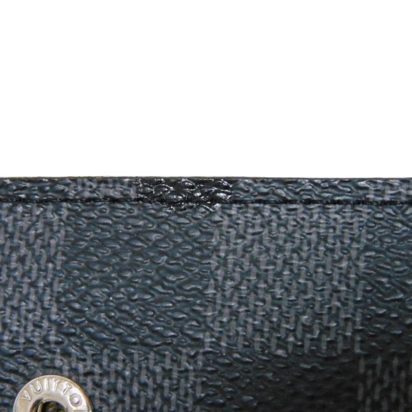 02135h 15 Louis Vuitton Multicle Key Case Leather Black