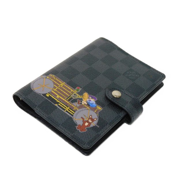 02194h 4 Louis Vuitton Agenda Pm Notebook Cover Leather Black