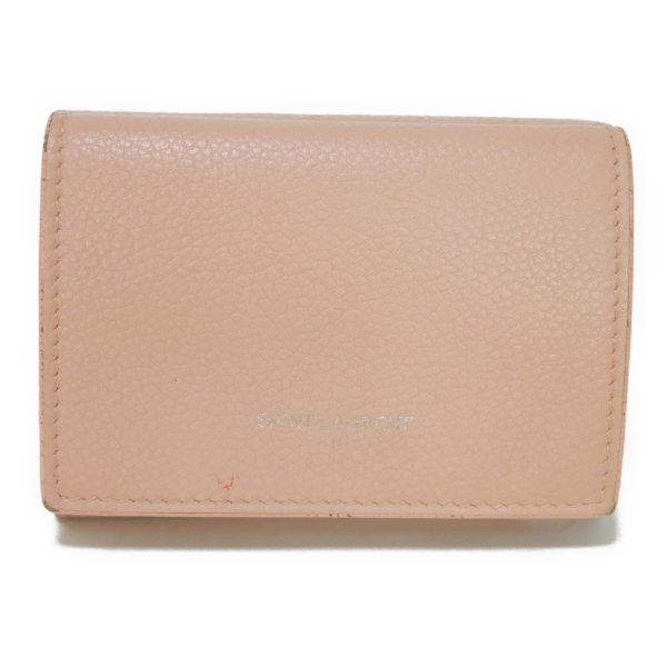 02195h 1 Saint Laurent Paris Tiny Wallet Leather Pink