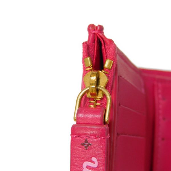 02220h 15 Louis Vuitton New Wave Compact Wallet Leather Pink