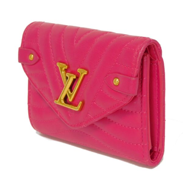 02220h 2 Louis Vuitton New Wave Compact Wallet Leather Pink