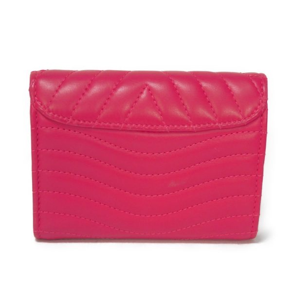 02220h 3 Louis Vuitton New Wave Compact Wallet Leather Pink