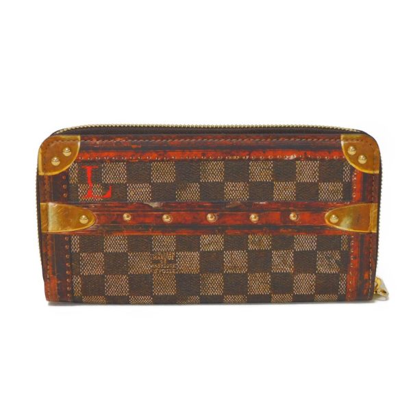 02269h 3 Louis Vuitton Transformed Zippy Wallet Damier Trunk Time Canvas Brown