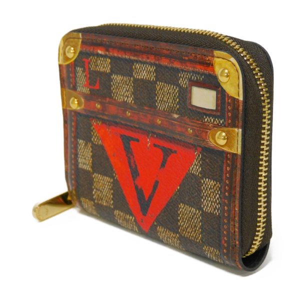 02270h 2 Louis Vuitton Transformed Zippy Coin Purse Damier Trunk Time Canvas