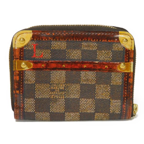 02270h 3 Louis Vuitton Transformed Zippy Coin Purse Damier Trunk Time Canvas