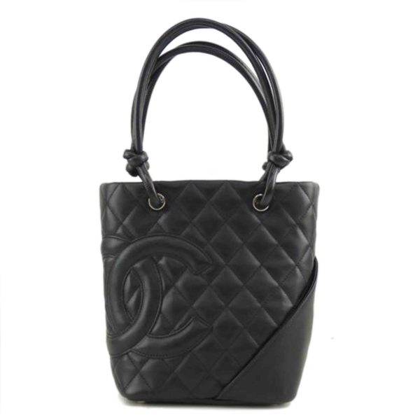 02273 1 Chanel Cambon Line Small Tote Bag Black