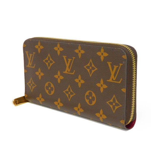 02287h 2 Louis Vuitton Zippy Wallet Leather Fuchsia