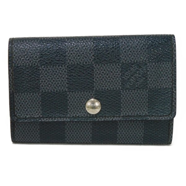 02302h 1 Louis Vuitton Multicle Key Case Leather Black