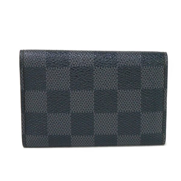 02302h 3 Louis Vuitton Multicle Key Case Leather Black