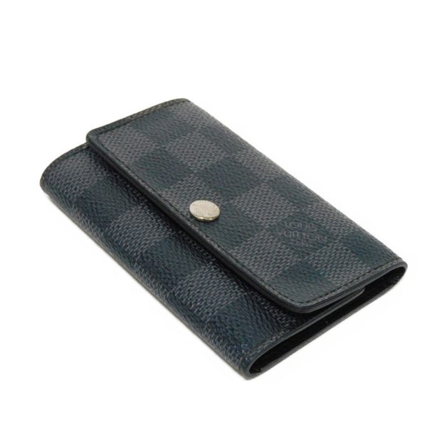 02302h 4 Louis Vuitton Multicle Key Case Leather Black