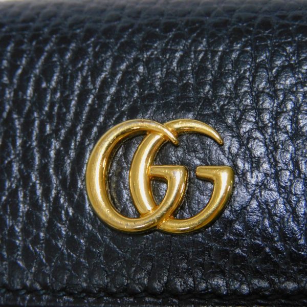 02322h 16 Gucci Gg Marmont Key Case Leather Black