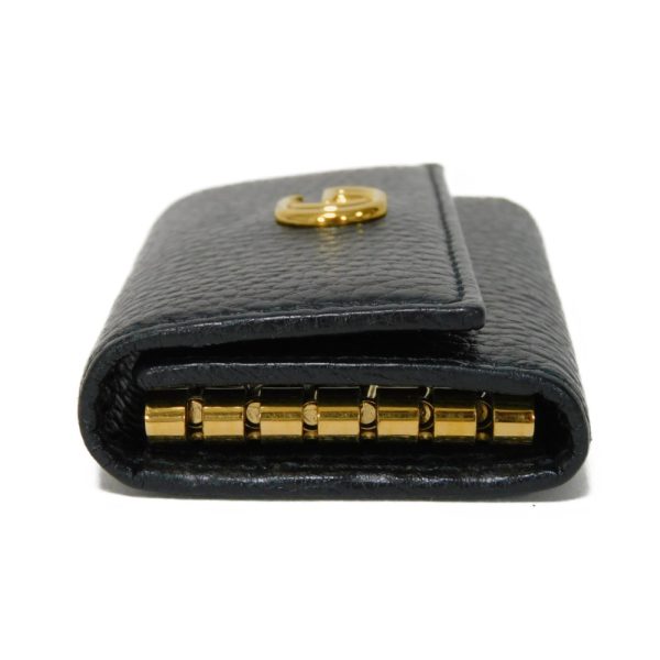 02322h 5 Gucci Gg Marmont Key Case Leather Black