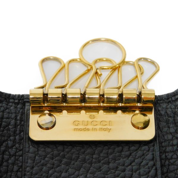 02322h 8 Gucci Gg Marmont Key Case Leather Black