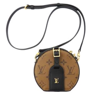 02457 1 Louis Vuitton Petit Sac Plat Shoulder Bag Brown