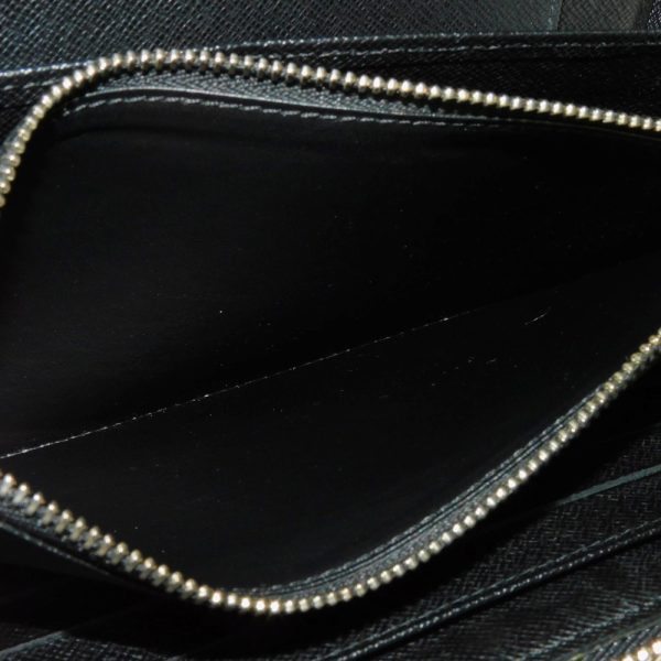 02499h 13 Louis Vuitton Zippy Organizer Long Wallet Leather Black