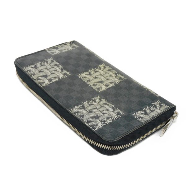 02499h 4 Louis Vuitton Zippy Organizer Long Wallet Leather Black