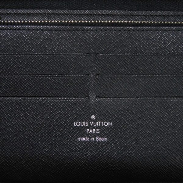 02499h 9 Louis Vuitton Zippy Organizer Long Wallet Leather Black