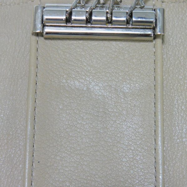 03017h 10 Louis Vuitton Multicle Key Case Leather Greige