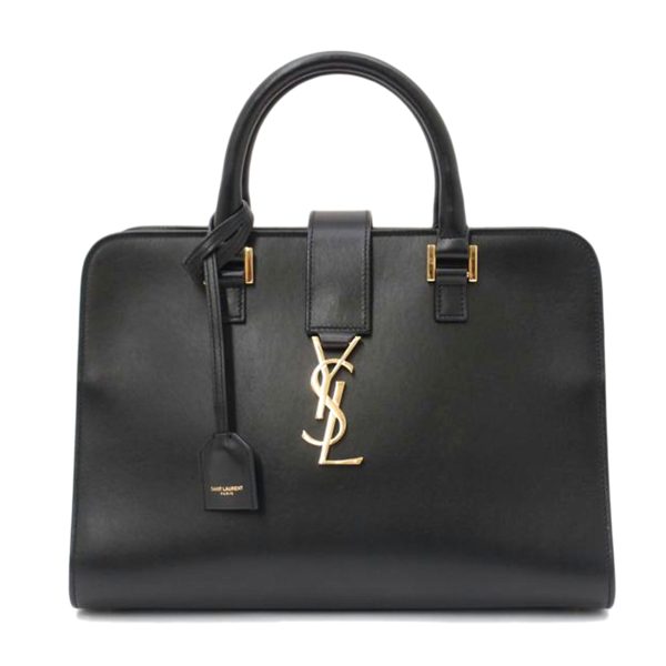 03035 1 Saint Laurent Small Cabas Handbag Black