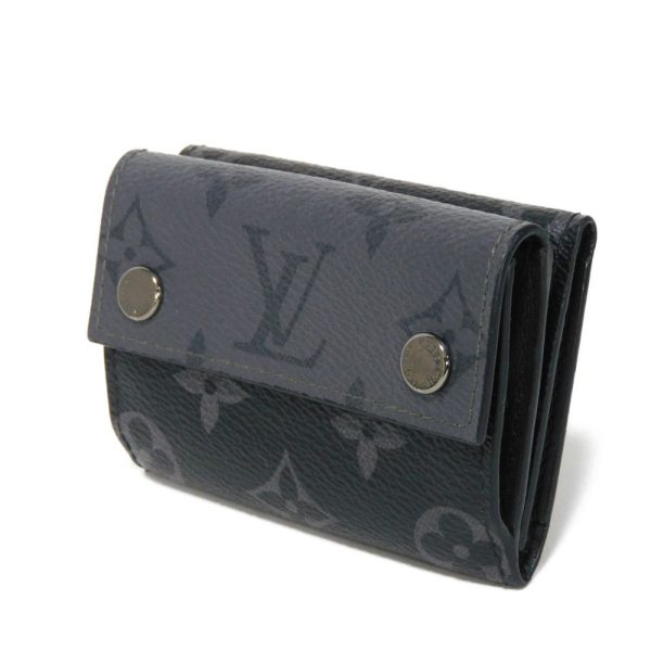 03053h 2 Louis Vuitton Discovery Compact Wallet Leather Black