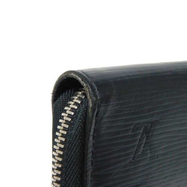 03064h 17 Louis Vuitton Zippy Organizer Long Wallet Leather Black