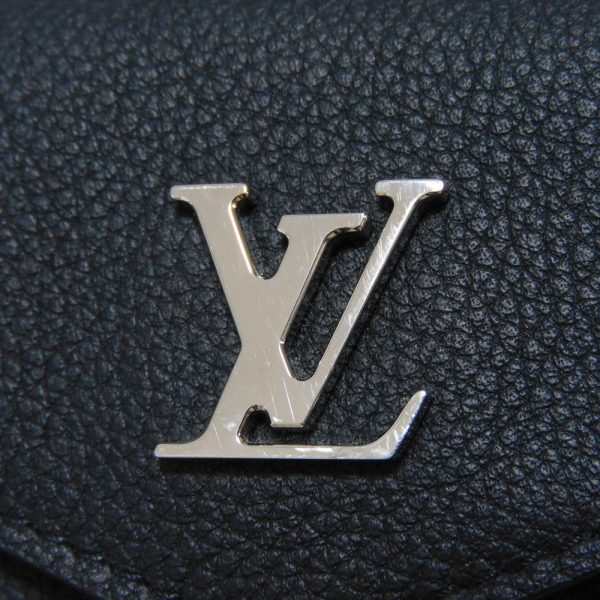 03080h 13 Louis Vuitton Portefeuille Lock Mini Trifold Wallet Leather Black