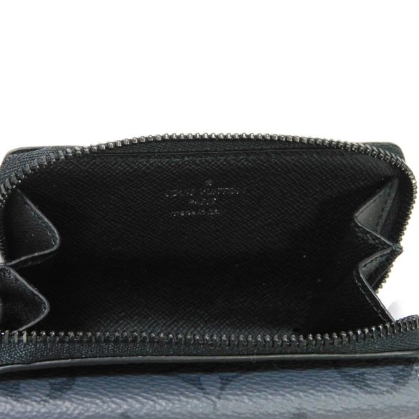 03085h 6 Louis Vuitton Zippy Organizer Coin Case Leather Black