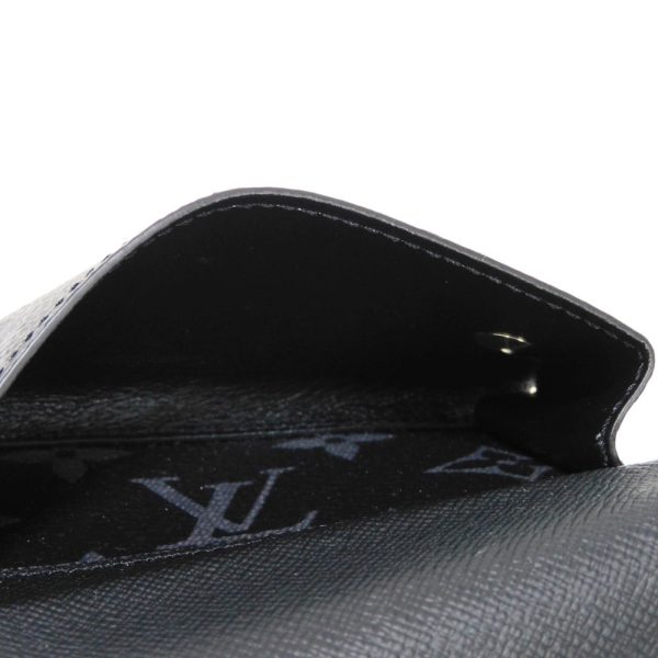 03085h 7 Louis Vuitton Zippy Organizer Coin Case Leather Black