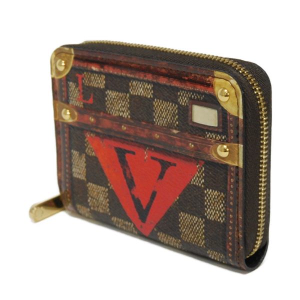 03163h 2 Louis Vuitton Transformed Zippy Coin Purse Damier Trunk Time Canvas