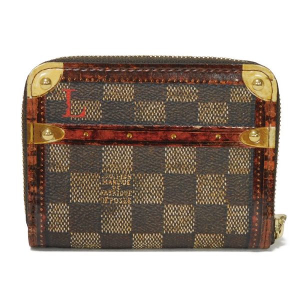 03163h 3 Louis Vuitton Transformed Zippy Coin Purse Damier Trunk Time Canvas