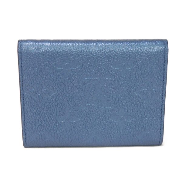 03188h 3 Louis Vuitton Anvelope Carte De Visite Card Case Leather Navy