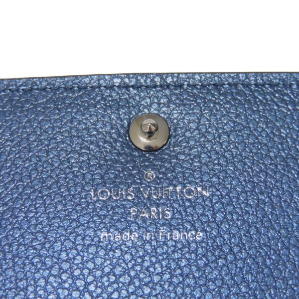 03188h 6 Louis Vuitton Anvelope Carte De Visite Card Case Leather Navy