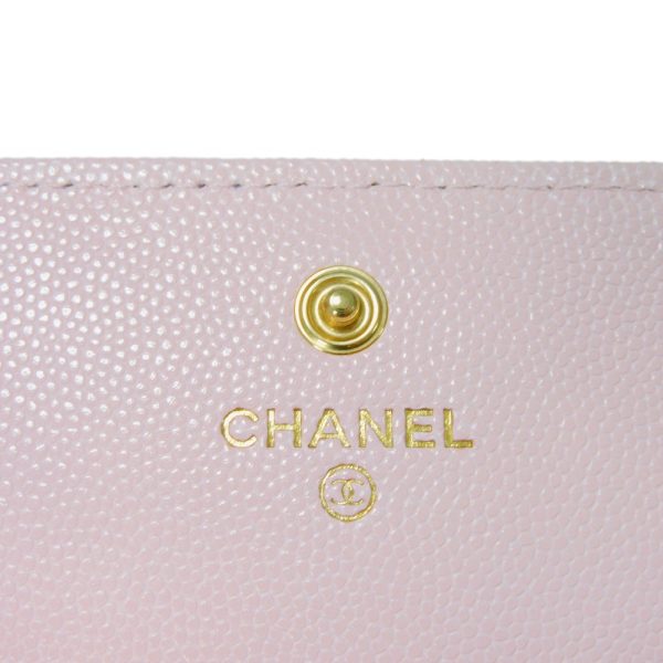 03200h 6 Chanel Long Flap Wallet Leather Pink