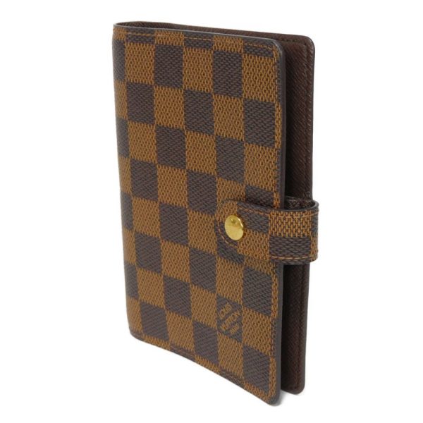 03201h 2 Louis Vuitton Agenda Pm Notebook Cover Leather Brown