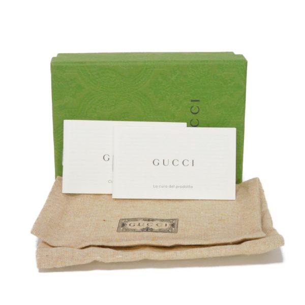 03202h 15 Gucci Bananya Compact Wallet Leather Green