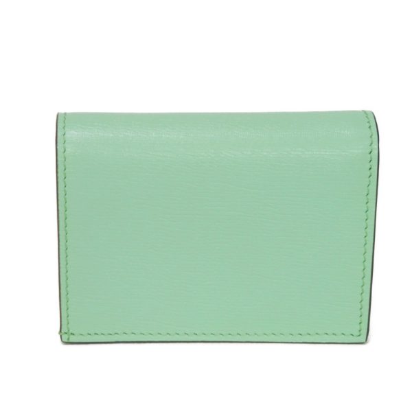 03202h 3 Gucci Bananya Compact Wallet Leather Green