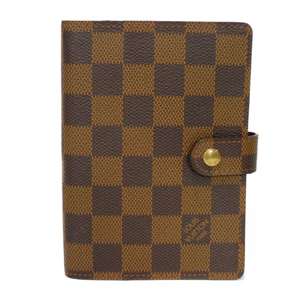 03232h 1 Louis Vuitton Agenda Pm Notebook Cover Leather Brown