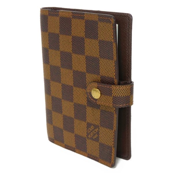 03232h 2 Louis Vuitton Agenda Pm Notebook Cover Leather Brown