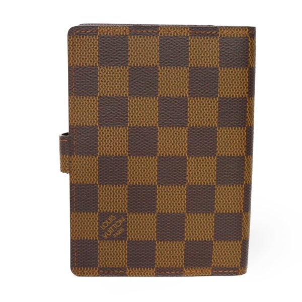 03232h 3 Louis Vuitton Agenda Pm Notebook Cover Leather Brown