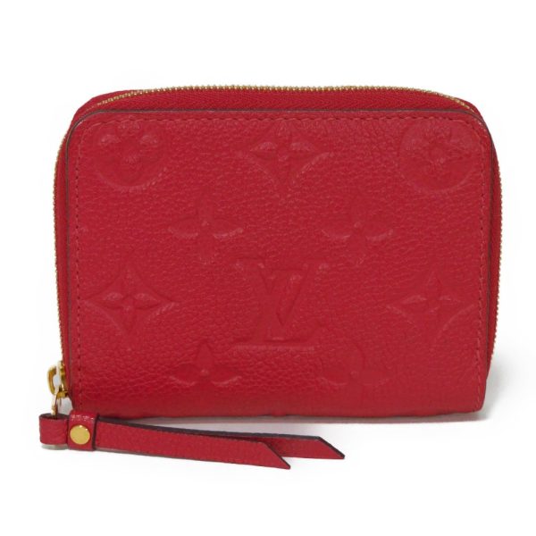 03470h 1 Louis Vuitton Zippy Coin Purse Leather Red