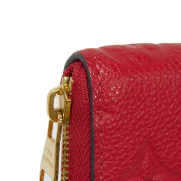 03470h 14 Louis Vuitton Zippy Coin Purse Leather Red