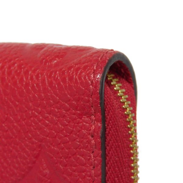 03470h 17 Louis Vuitton Zippy Coin Purse Leather Red