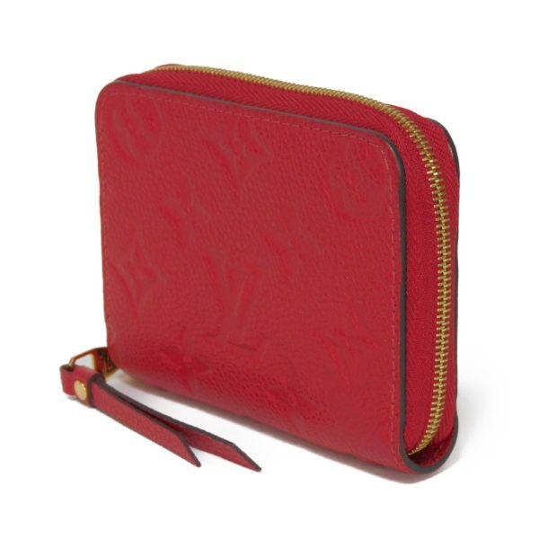 03470h 2 Louis Vuitton Zippy Coin Purse Leather Red